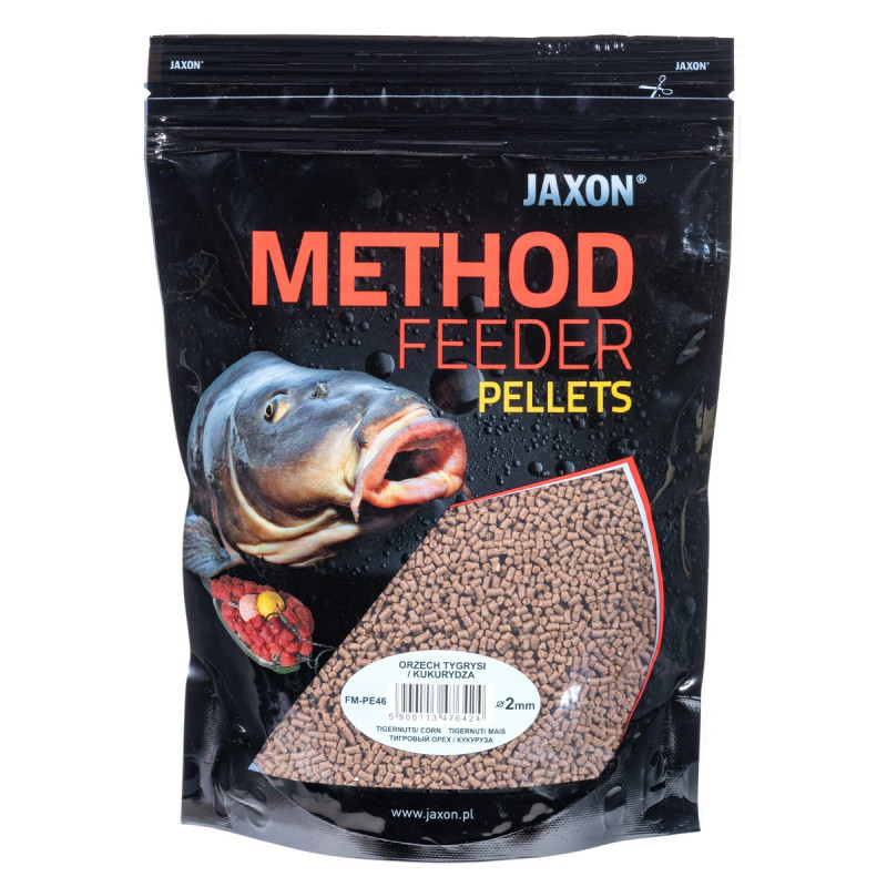 Pellet Jaxon Method Feeder 500g 2mm Orzech tygrysi - kukurydza
