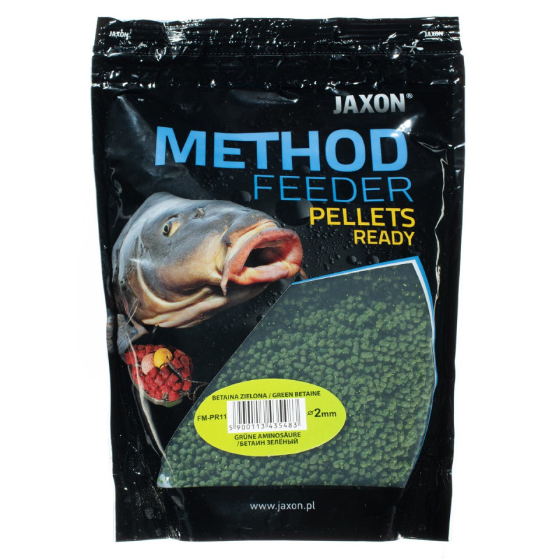 Pellet Jaxon Method Feeder Ready - gotowy - 500g 2mm Betaina zielona