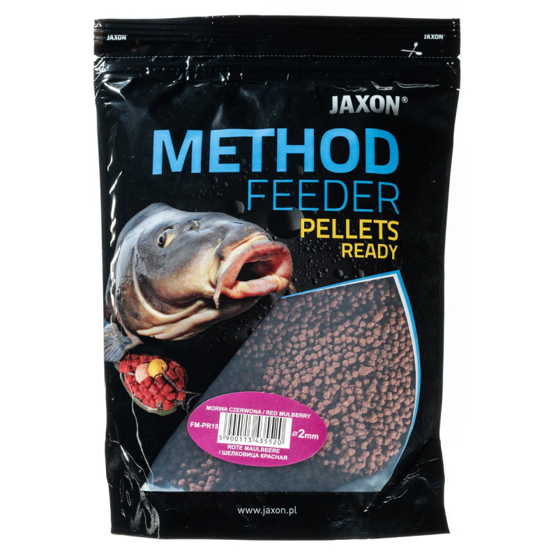 Pellet Jaxon Method Feeder Ready - gotowy - 500g 2mm Morwa czerwona
