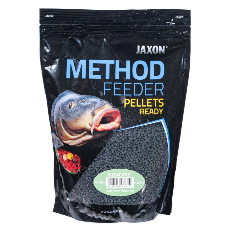 Pellet Jaxon Method Feeder Ready - gotowy - 500g 2mm Konopie