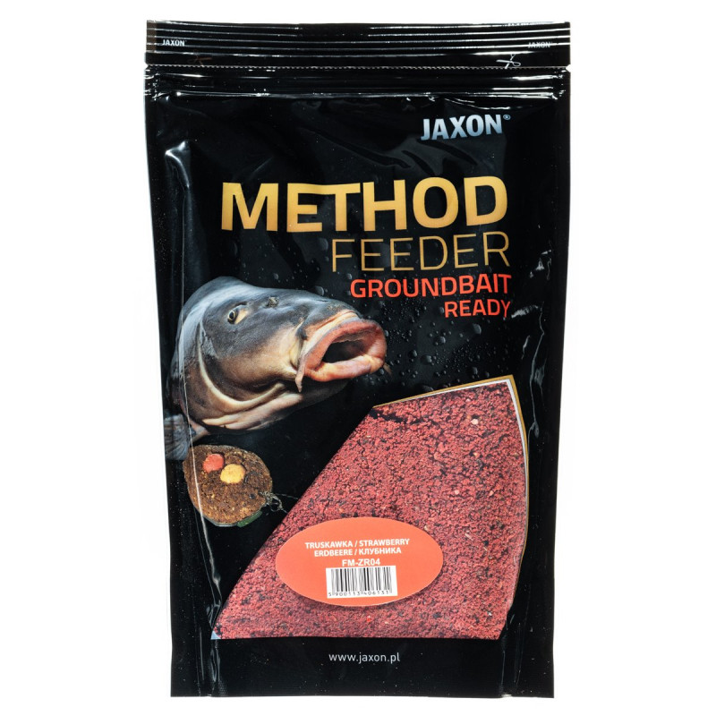 Zanęta Jaxon Method Feeder Ready - gotowa 750g Truskawka