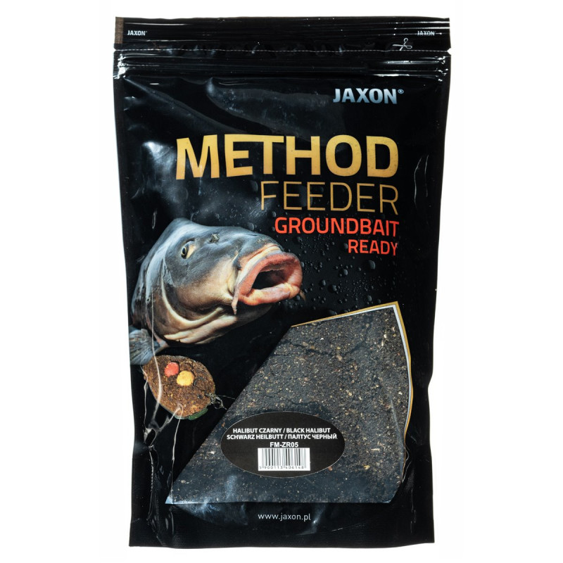 Zanęta Jaxon Method Feeder Ready - gotowa 750g Halibut czarny