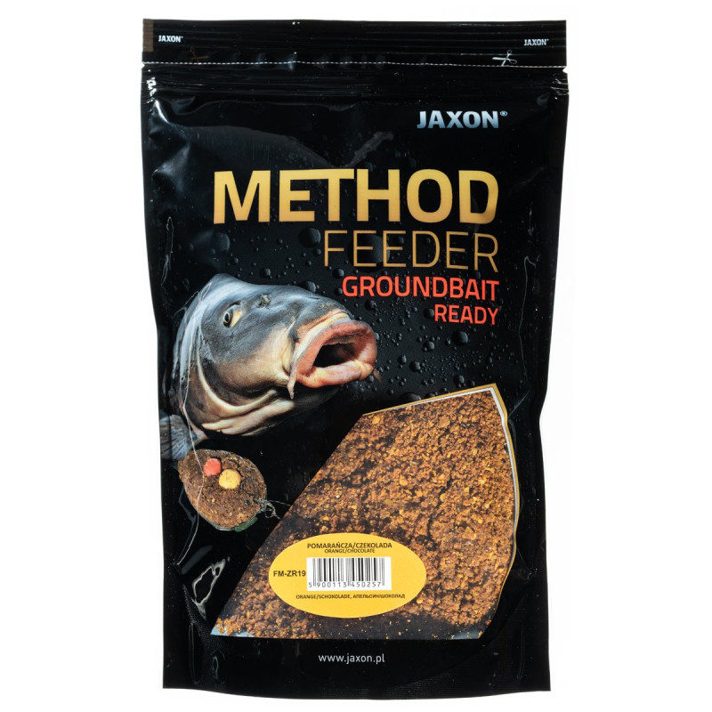 Zanęta Jaxon Method Feeder Ready - gotowa 750g Pomarańcza-czekolada