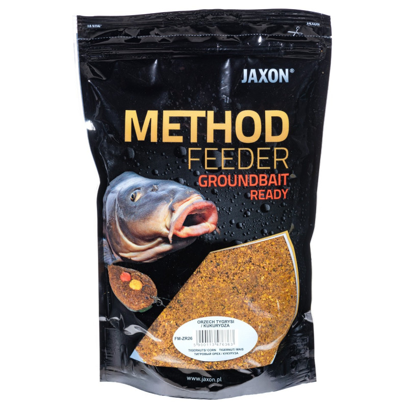 Zanęta Jaxon Method Feeder Ready - gotowa 750g Orzech tygrysi - kukurydza