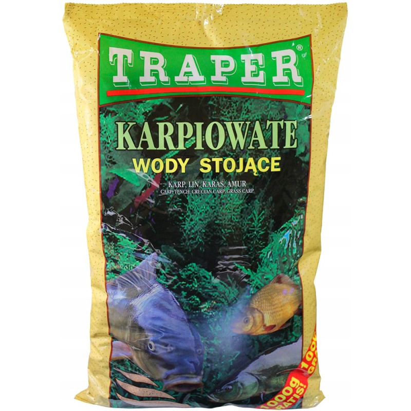 Zanęta Traper Karpiowate 5 kg - Wody stojące - Truskawka