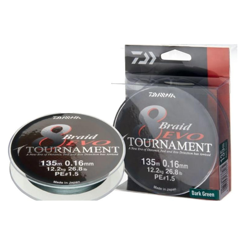 Daiwa Tournament 8 Braid Evo 135m ciemna zieleń