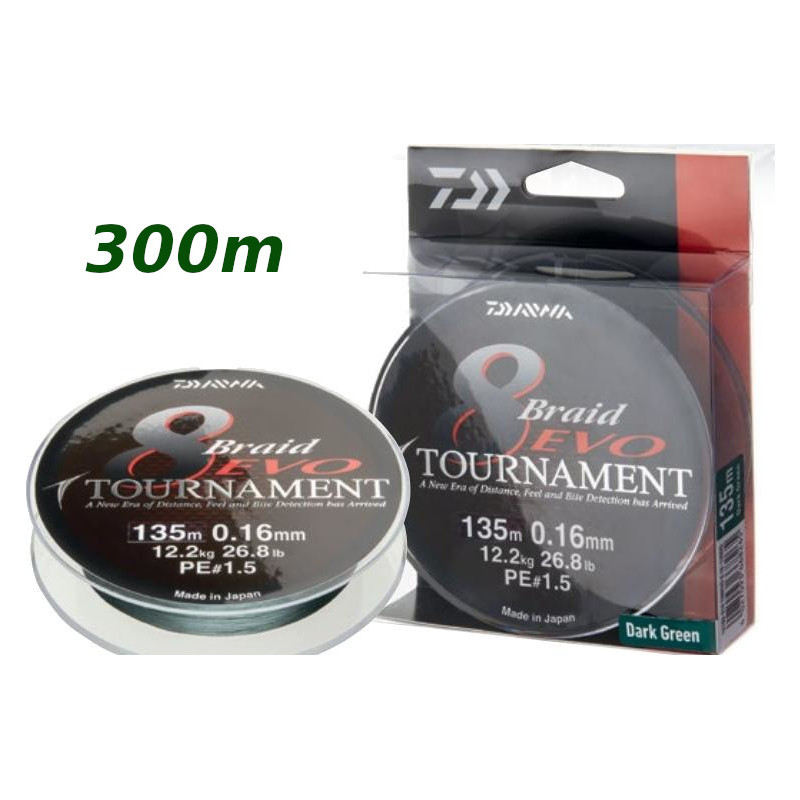 Daiwa Tournament 8 Braid Evo 300m ciemna zieleń