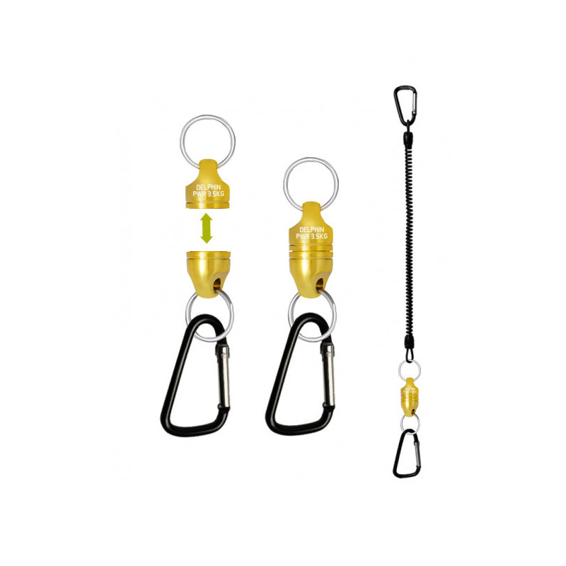 Klips magnetyczny do podbieraka Delphin PWR udźwig 3,5kg + linka