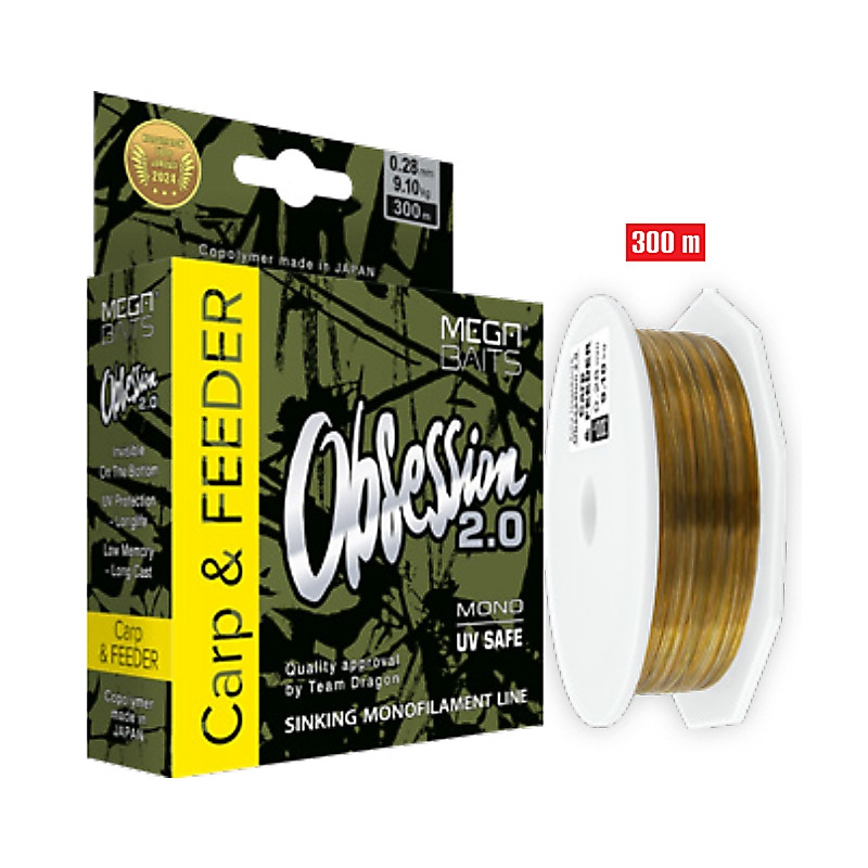 Żyłka Mega Baits Obsession 2.0 Carp & FEEDER 300m / 0,30mm