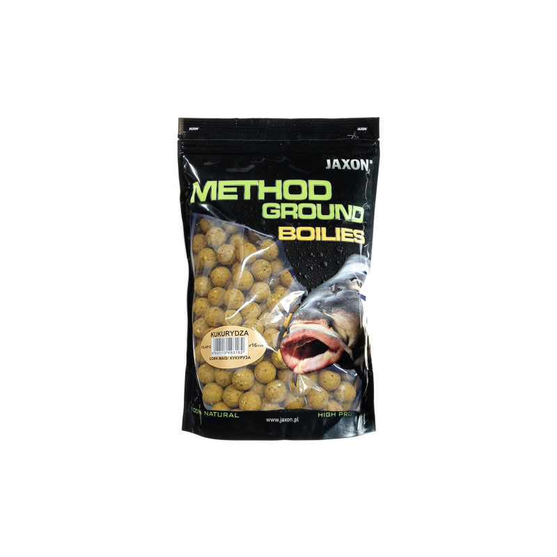 Kulki zanętowe Jaxon Method Ground 1kg 16mm - Kukurydza