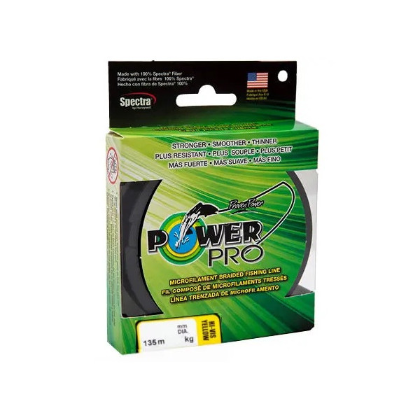 Plecionka PowerPro Hi-Vis Yellow 135m