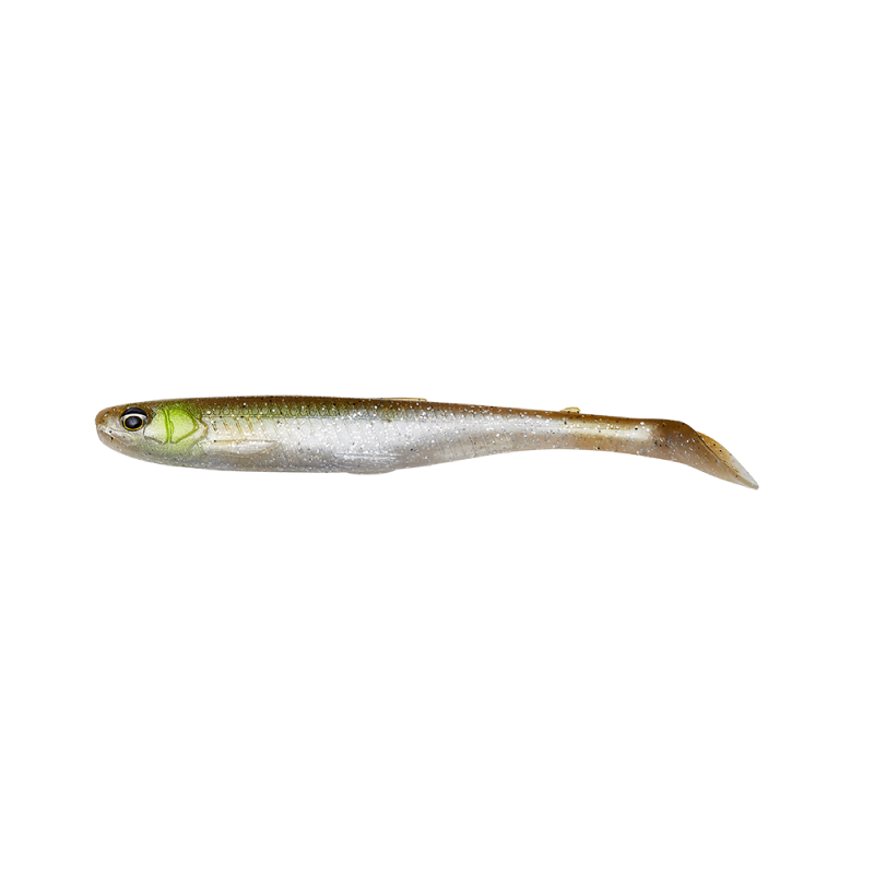 Guma Savage Gear Slender Scoop Shad - Green Silver