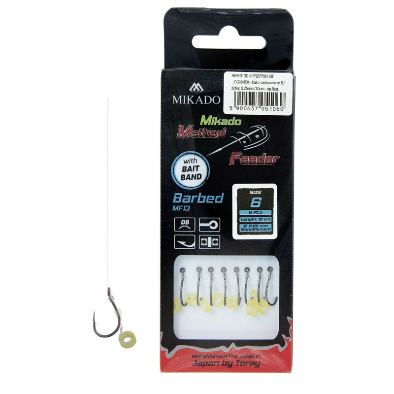 Przypon Mikado Method Feeder MF13 - żyłka - gumka