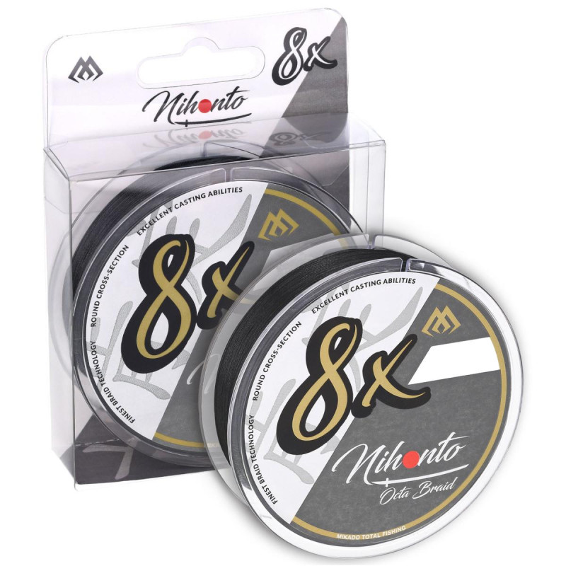 Plecionka Mikado Nihonto Octa Braid 8x 150m - czarna - 0,08